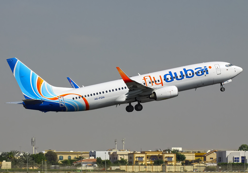 Flydubai Boeing 737-800 (A6-FDN) seen at Dubai International Airport. This aircraft crashed as Flydubai Flight 981 in Rostov-on-Don on 19 March 2016.

Image source: Wikimedia Commons
Image license: This file is licensed under the Creative Commons Attribution-Share Alike 4.0 International license.