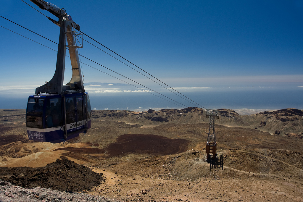Teide cable car (Teleferico Teide)

Image licensed under Creative Commons Attribution 2.0 Generic license
Image source: http://www.flickr.com/photos/51548879@N00/2765434461/

