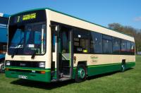 Preserved Maidstone & District bus 3043 (reg. E887 KYW), pictured at the M&D 100 rally on the Kent County Showground in Detling. New to Grey-Green in 1987 (as their No. 887) and used on London bus routes, it came to M&D in May 1996 as part of a batch transfer within Cowie Group. It stayed into the Arriva era, eventually joining the training fleet, before being sold into preservation. It's been preserved in the short lived M&D livery adopted in 1997 just before their rebranding as Arriva, although 3043 never actually wore it.

Image source: WIkimedia Commons (https://commons.wikimedia.org/wiki/File:Maidstone_%26_District_bus_3043_(E887_KYW),_M%26D_100_(1).jpg)

Image is in the Public Domain