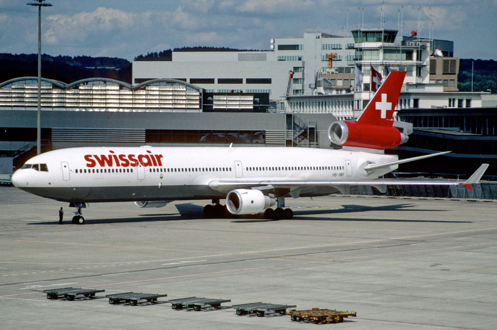 HB-IWF - the aircraft involved in Swiss Air Flight 111 accident, as seen at Zurich Airport in July 1998, just two months before the crash