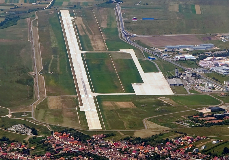 Aerial view of Sibiu Airport