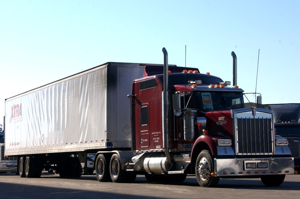 A Kenworth W900 truck