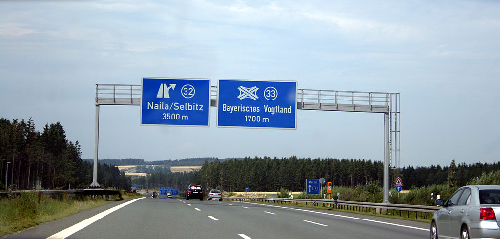 Bundesautobahn 9 in Bayern, Germany