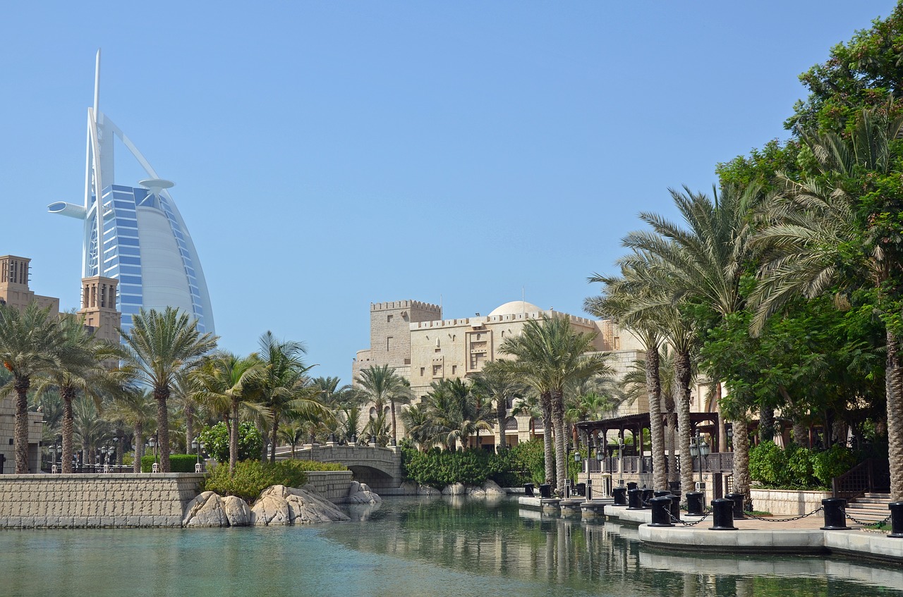 A view from Dubai, with the Burj Al Arab in background