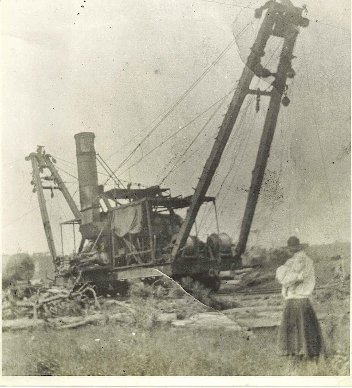 Clyde Skidder at Marathon Logging Camp near Newton, MS ~1921