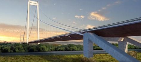 Artists impression of the Brăila Bridge