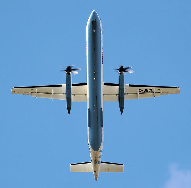 Planform view of a Bombardier Dash 8
