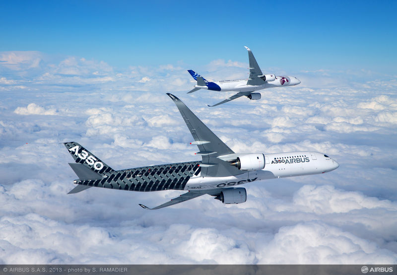 Airbus A350 XWB - MSN 2 and 4 in flight